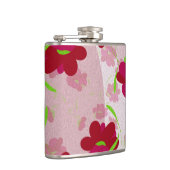 Rosa und rote Blume - Blumen Flachmann (Rechts)