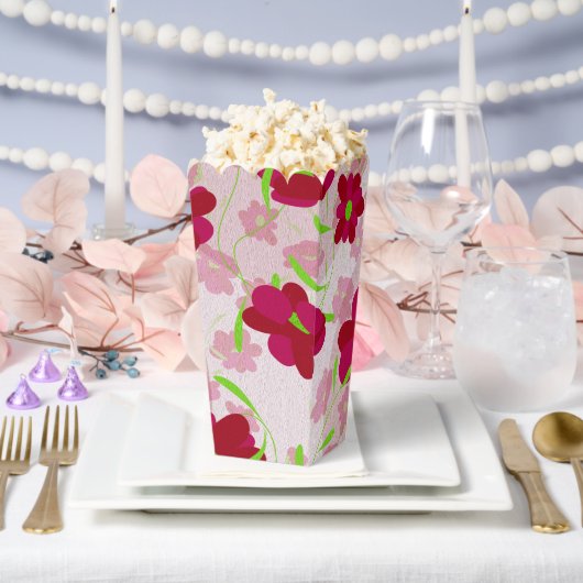 Rosa und rote Blume - Blumen Geschenkschachtel (Hochzeit)