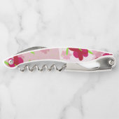 Rosa und rote Blume - Blumen Kellnermesser (Rückseite)