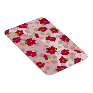 Rosa und rote Blume - Blumen Magnet