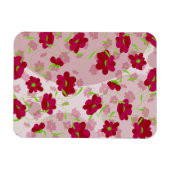 Rosa und rote Blume - Blumen Magnet (Horizontal)