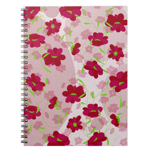 Rosa und rote Blume - Blumen Notizblock (Vorderseite)