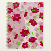 Rosa und rote Blume - Blumen Planer (Vorderseite)