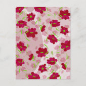 Rosa und rote Blume - Blumen Postkarte (Vorderseite)