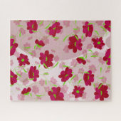 Rosa und rote Blume - Blumen Puzzle (Horizontal)