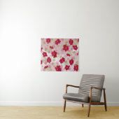 Rosa und rote Blume - Blumen Wandteppich (Beispiel (Horizontal))