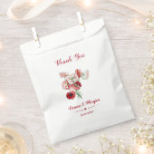 Rosa und rote Blume Geschenktütchen (Ausgeschnitten)