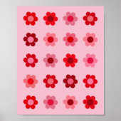 Rosa und rote Blume Poster (Vorne)