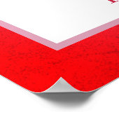 Rosa und rote Blume und Blatthochzeit Poster (Ecke)