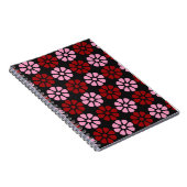 Rosa und rote Blumenmuster Notizblock (Rechte Seite)