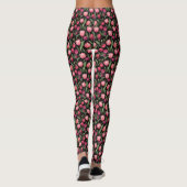 Rosa und Rote Blüte Tulip Leggings (Rückseite)