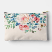 Rosa und rote Blüten personalisiert Zubehörtasche (Rückseite)