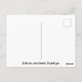 Rosa und Rote Dahlia Bee Happy Blume Wisley Postkarte (Rückseite)