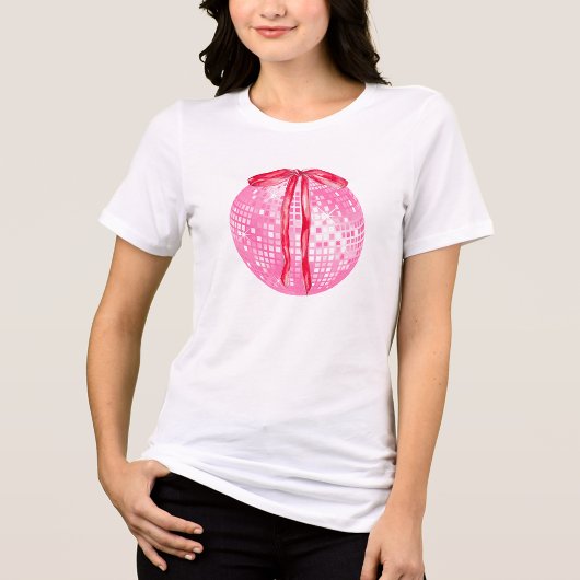 Rosa und Rote Disco T-Shirt