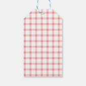 Rosa und Rote Erdbeere Erster Geburtstag Geschenkanhänger (Rückseite)