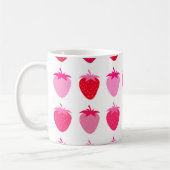 Rosa und rote Erdbeeren Kaffeetasse (Links)