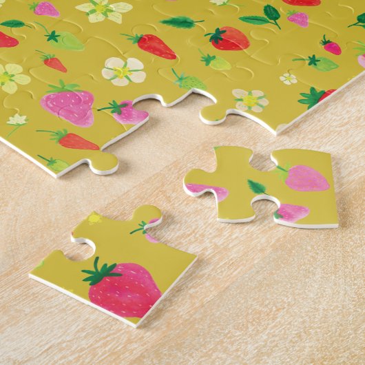 Rosa und rote Erdbeerfelder Puzzle (Seite)