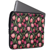 Rosa und Rote Flora Tulip Laptopschutzhülle (Vorne Rechts)