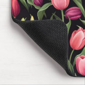 Rosa und Rote Flora Tulip Mousepad (Ecke)