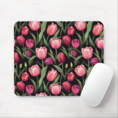Rosa und Rote Flora Tulip Mousepad (Mit Mouse)