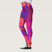 Rosa und rote Gefärbte Krawatte Leggings (Links)