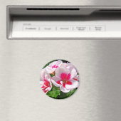Rosa und Rote Geranie Magnet (In Situ (Geschirrspüler))