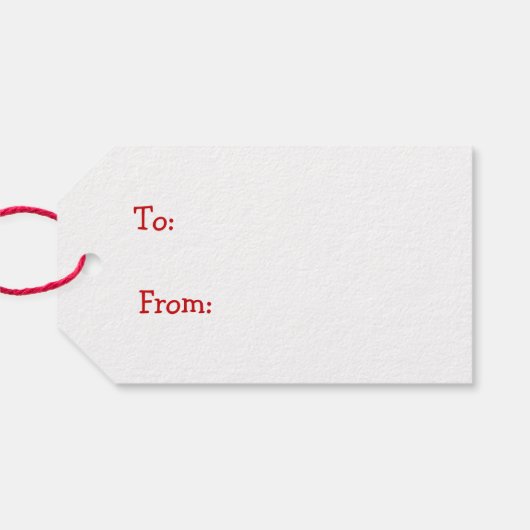 Rosa und rote Geschenkmarke Geschenkanhänger (Rückseite Horizontal)