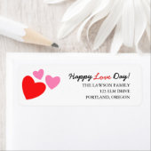 Rosa und Rote Herzen Glückliche Liebe Tag Valentin (Insitu)