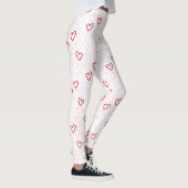 Rosa und Rote Herzen Leggings (Rechts)