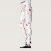 Rosa und Rote Herzen Leggings (Links)