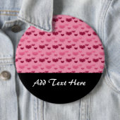 Rosa und rote Herzen mit Flügel-Muster Button (Beispiel)