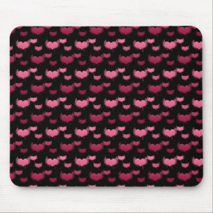 Rosa und rote Herzen Muster Mousepad