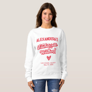 Rosa und Rote Junggesellinnen-Abschiedsparty Woche Sweatshirt