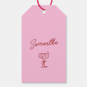 Rosa und Rote Kirsche Bachelorette Geschenkanhänger