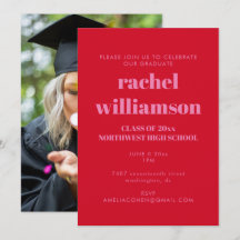 Rosa und Rote Klasse der Foto Graduation Party 202