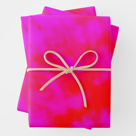 Rosa und rote Krawatte getaucht, Geschenkblätter, Geschenkpapier Set (Beispiel)