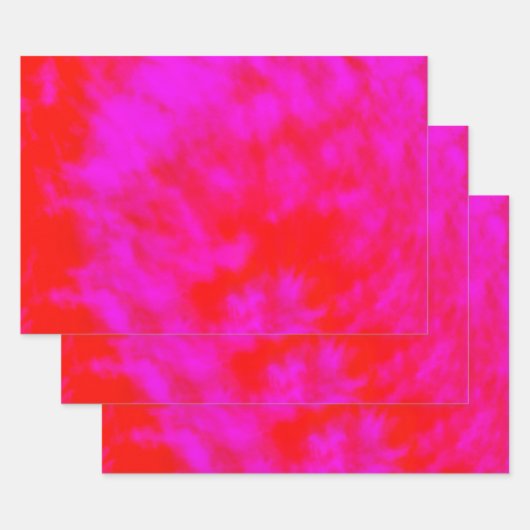 Rosa und rote Krawatte getaucht, Geschenkblätter, Geschenkpapier Set (Set)