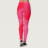 Rosa und rote Krawatte Leggings (Rückseite)