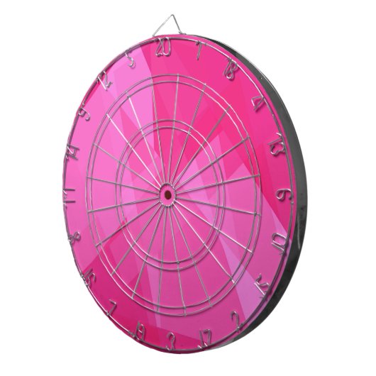 Rosa und rote Kubismus-Kunst Dartscheibe (Vorderseite rechts)
