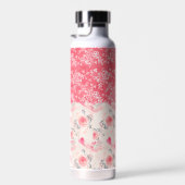 Rosa und rote Kuchen, Herz und Spitzen Mit Monogra Trinkflasche (Rechts)