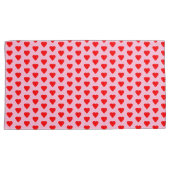 Rosa und rote Liebe Herzmuster Kissenbezug (Vorderseite-Rechts)