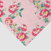 Rosa und Rote Peony Chinoiserie Blumen Seidenpapier (Ausschnitt)