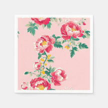 Rosa und Rote Peony Chinoiserie Blumen