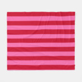 Rosa und rote Pfefferminzstreifen Fleecedecke (Vorderseite (Horizontal))