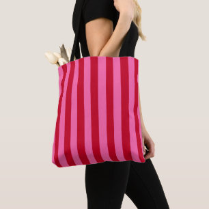 Rosa und rote Pfefferminzstreifen Tasche
