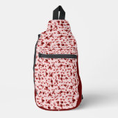 rosa und rote Punkte Crossbody Bag (Vorderseite)