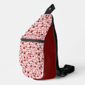 rosa und rote Punkte Crossbody Bag (Rechte Ecke)