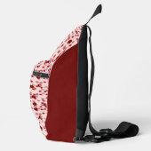rosa und rote Punkte Crossbody Bag (Rechts)