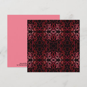 Rosa und rote Punkte und Schlängelchen-Muster auf Karte