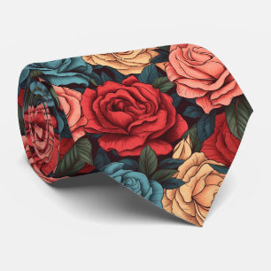 Rosa und rote Rose Krawatte